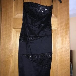 Chic Black Sequin Mini Dress